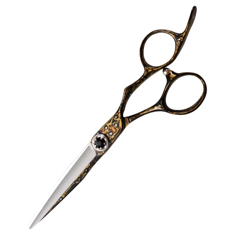 High-end flat cut by big black and gold hairstylist